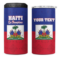 Custom Haiti Football 4 in 1 Can Cooler Tumbler Les Grenadiers 2026 Back to the World Cup - Wonder Print Shop