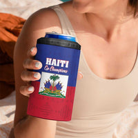 Custom Haiti Football 4 in 1 Can Cooler Tumbler Les Grenadiers 2026 Back to the World Cup - Wonder Print Shop