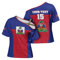 Custom Haiti Football Cross Shoulder Shirt Les Grenadiers 2026 Back to the World Cup - Wonder Print Shop