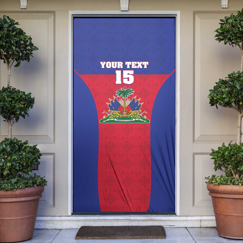 Custom Haiti Football Door Cover Les Grenadiers 2026 Back to the World Cup - Wonder Print Shop