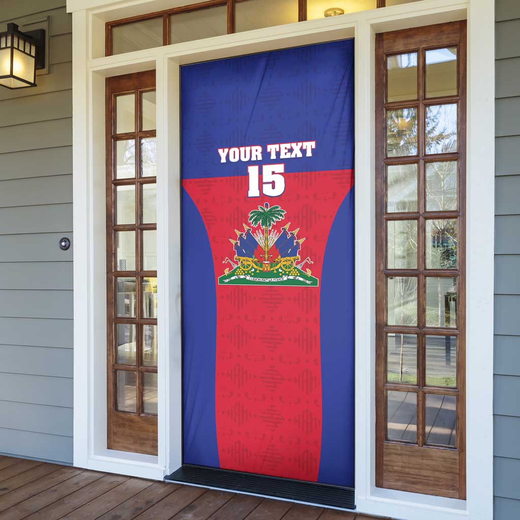 Custom Haiti Football Door Cover Les Grenadiers 2026 Back to the World Cup - Wonder Print Shop