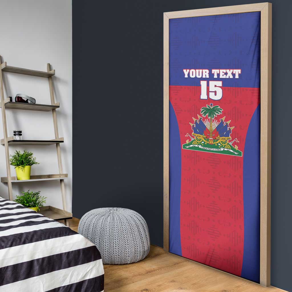 Custom Haiti Football Door Cover Les Grenadiers 2026 Back to the World Cup - Wonder Print Shop