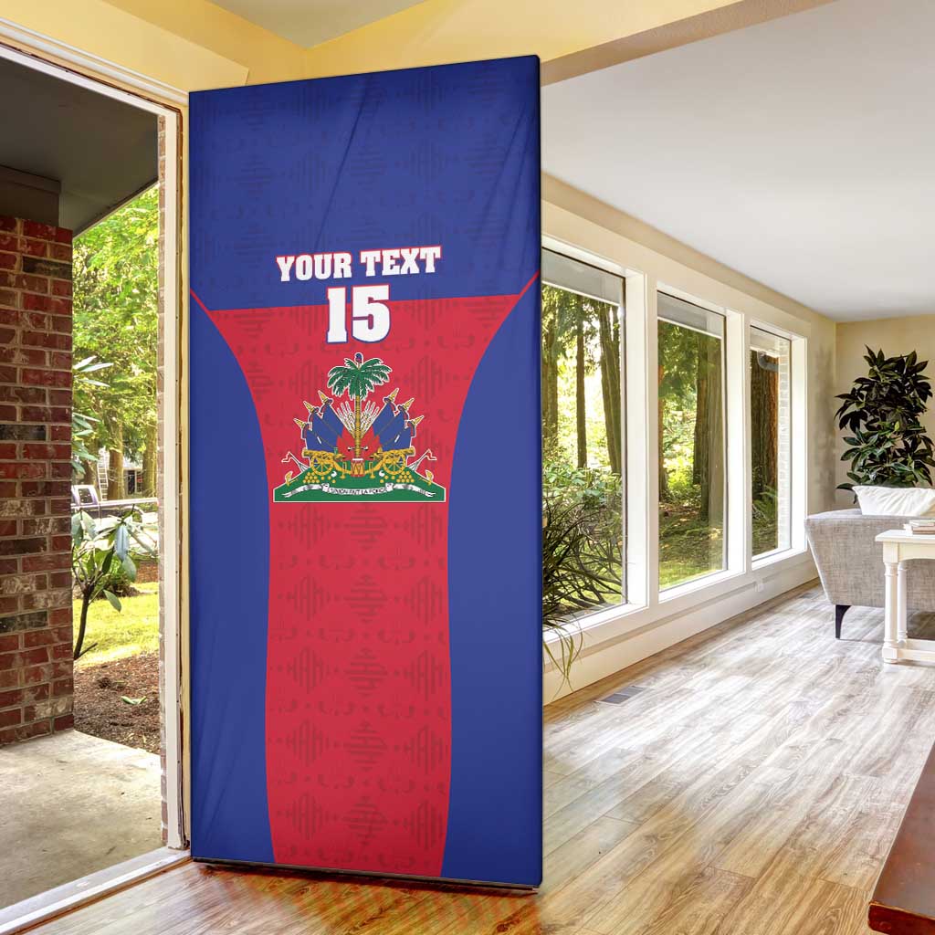 Custom Haiti Football Door Cover Les Grenadiers 2026 Back to the World Cup - Wonder Print Shop