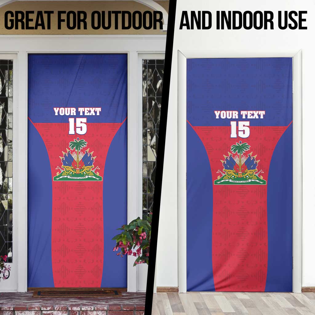 Custom Haiti Football Door Cover Les Grenadiers 2026 Back to the World Cup - Wonder Print Shop