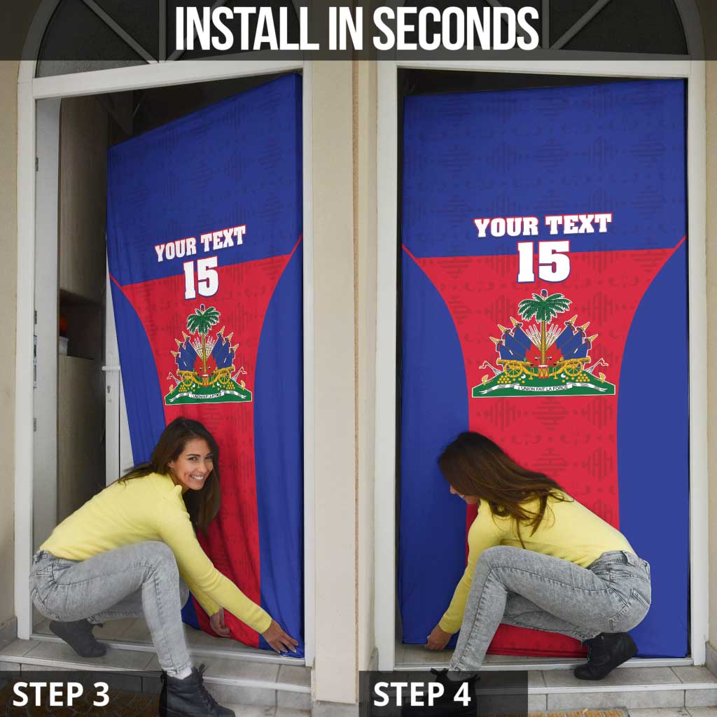 Custom Haiti Football Door Cover Les Grenadiers 2026 Back to the World Cup - Wonder Print Shop