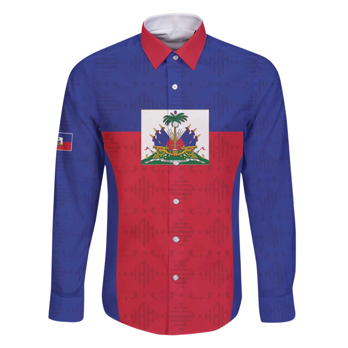 Custom Haiti Football Family Matching Off The Shoulder Long Sleeve Dress and Hawaiian Shirt Les Grenadiers 2026 Back to the World Cup - Wonder Print Shop