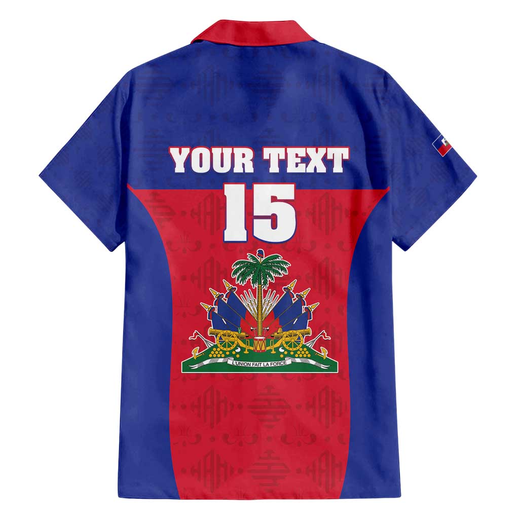Custom Haiti Football Family Matching Off Shoulder Short Dress and Hawaiian Shirt Les Grenadiers 2026 Back to the World Cup - Wonder Print Shop