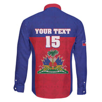 Custom Haiti Football Family Matching Off Shoulder Short Dress and Hawaiian Shirt Les Grenadiers 2026 Back to the World Cup - Wonder Print Shop