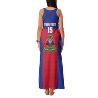 Custom Haiti Football Family Matching Tank Maxi Dress and Hawaiian Shirt Les Grenadiers 2026 Back to the World Cup - Wonder Print Shop