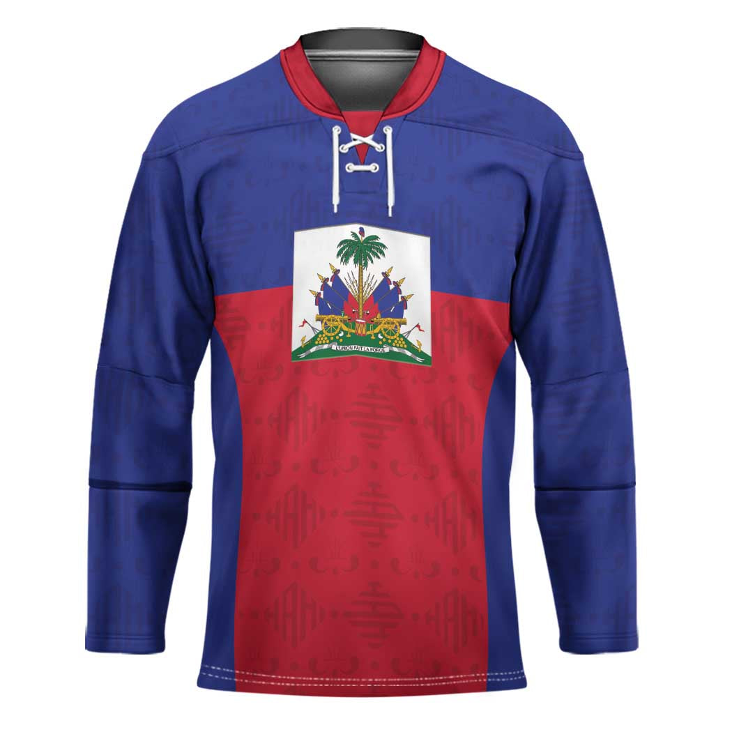 Custom Haiti Football Hockey Jersey Les Grenadiers 2026 Back to the World Cup - Wonder Print Shop