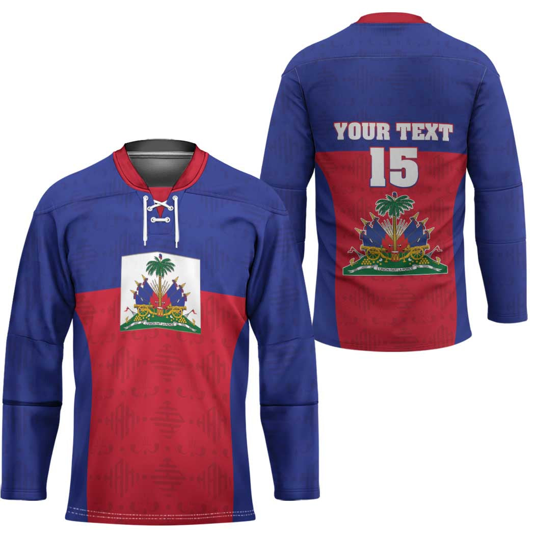 Custom Haiti Football Hockey Jersey Les Grenadiers 2026 Back to the World Cup - Wonder Print Shop
