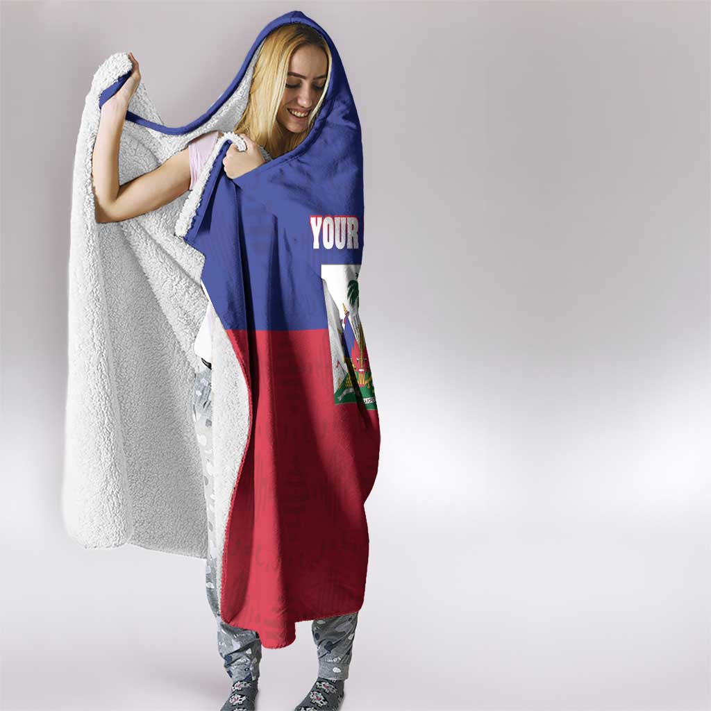 Custom Haiti Football Hooded Blanket Les Grenadiers 2026 Back to the World Cup - Wonder Print Shop