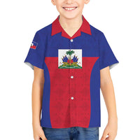 Custom Haiti Football Kid Hawaiian Shirt Les Grenadiers 2026 Back to the World Cup - Wonder Print Shop