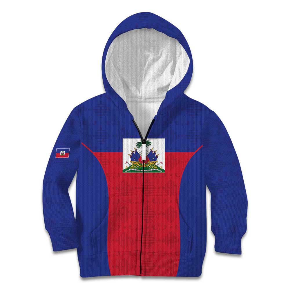 Custom Haiti Football Kid Hoodie Les Grenadiers 2026 Back to the World Cup - Wonder Print Shop