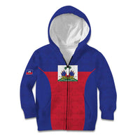 Custom Haiti Football Kid Hoodie Les Grenadiers 2026 Back to the World Cup - Wonder Print Shop