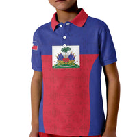 Custom Haiti Football Kid Polo Shirt Les Grenadiers 2026 Back to the World Cup - Wonder Print Shop