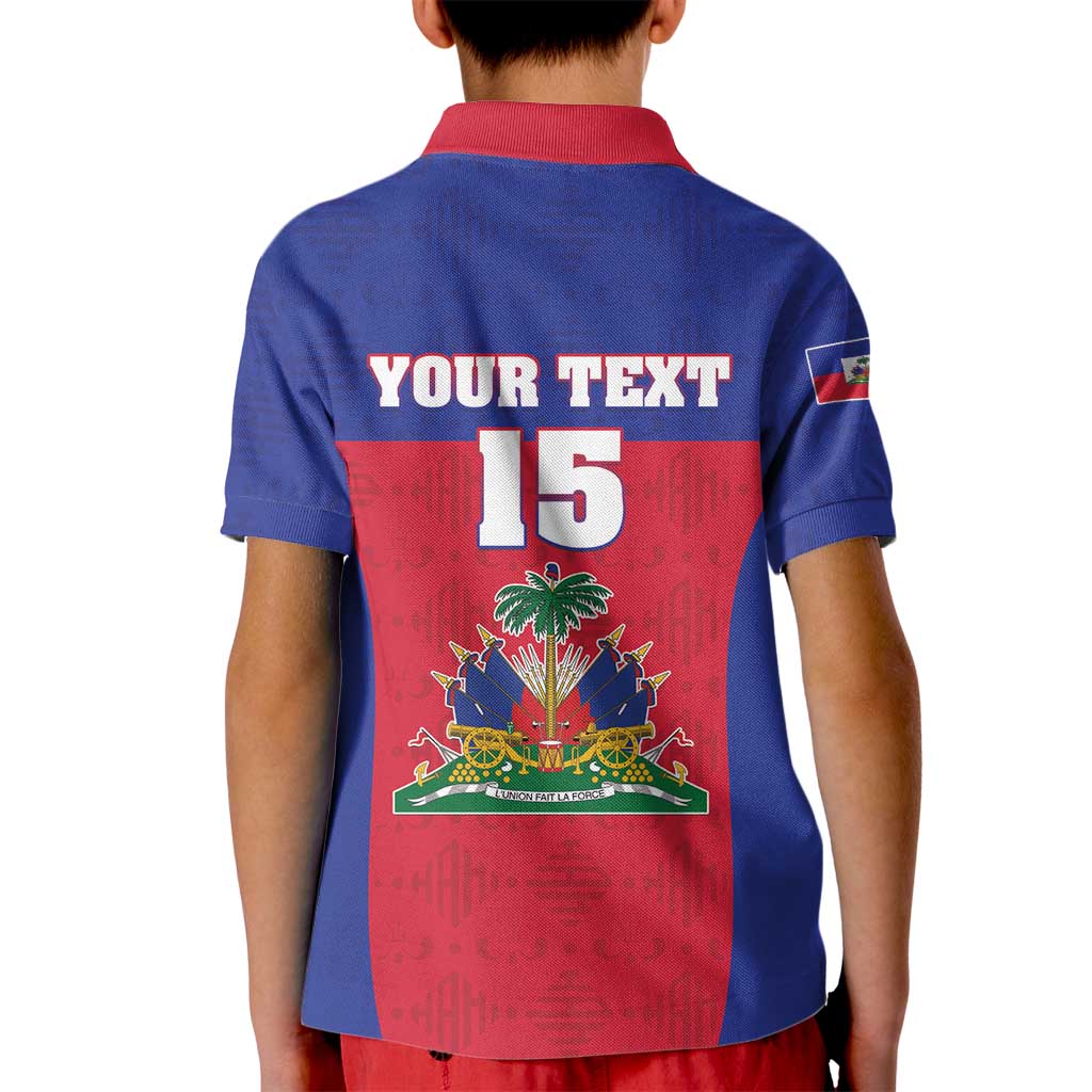 Custom Haiti Football Kid Polo Shirt Les Grenadiers 2026 Back to the World Cup - Wonder Print Shop