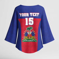 Custom Haiti Football Kimono Sleeve Blouse Les Grenadiers 2026 Back to the World Cup - Wonder Print Shop