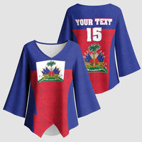 Custom Haiti Football Kimono Sleeve Blouse Les Grenadiers 2026 Back to the World Cup - Wonder Print Shop