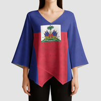 Custom Haiti Football Kimono Sleeve Blouse Les Grenadiers 2026 Back to the World Cup - Wonder Print Shop