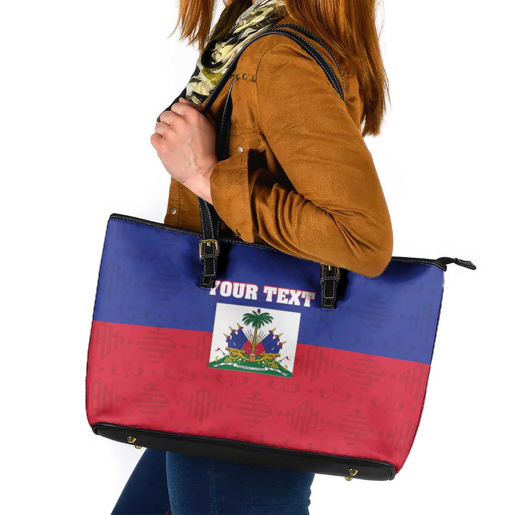 Custom Haiti Football Leather Tote Bag Les Grenadiers 2026 Back to the World Cup - Wonder Print Shop