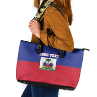 Custom Haiti Football Leather Tote Bag Les Grenadiers 2026 Back to the World Cup - Wonder Print Shop