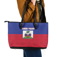 Custom Haiti Football Leather Tote Bag Les Grenadiers 2026 Back to the World Cup - Wonder Print Shop