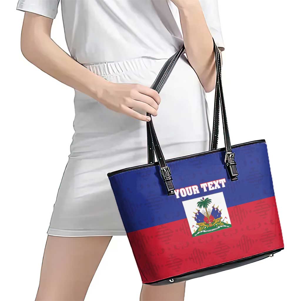 Custom Haiti Football Leather Tote Bag Les Grenadiers 2026 Back to the World Cup - Wonder Print Shop