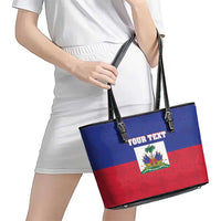 Custom Haiti Football Leather Tote Bag Les Grenadiers 2026 Back to the World Cup - Wonder Print Shop