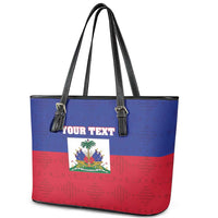 Custom Haiti Football Leather Tote Bag Les Grenadiers 2026 Back to the World Cup - Wonder Print Shop