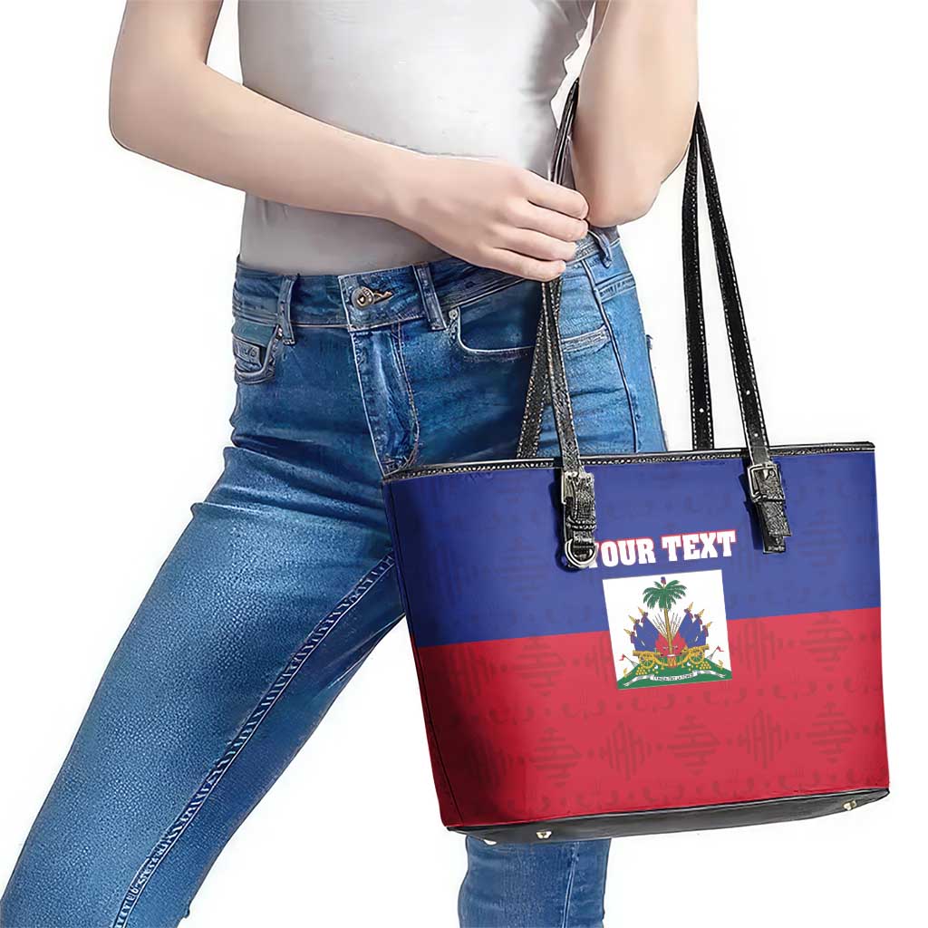 Custom Haiti Football Leather Tote Bag Les Grenadiers 2026 Back to the World Cup - Wonder Print Shop