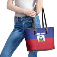 Custom Haiti Football Leather Tote Bag Les Grenadiers 2026 Back to the World Cup - Wonder Print Shop