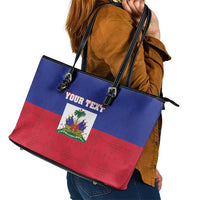 Custom Haiti Football Leather Tote Bag Les Grenadiers 2026 Back to the World Cup - Wonder Print Shop