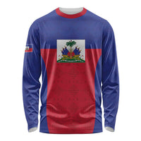 Custom Haiti Football Long Sleeve Shirt Les Grenadiers 2026 Back to the World Cup - Wonder Print Shop