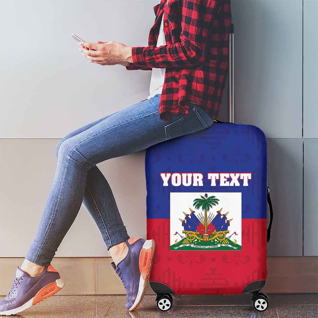 Custom Haiti Football Luggage Cover Les Grenadiers 2026 Back to the World Cup - Wonder Print Shop