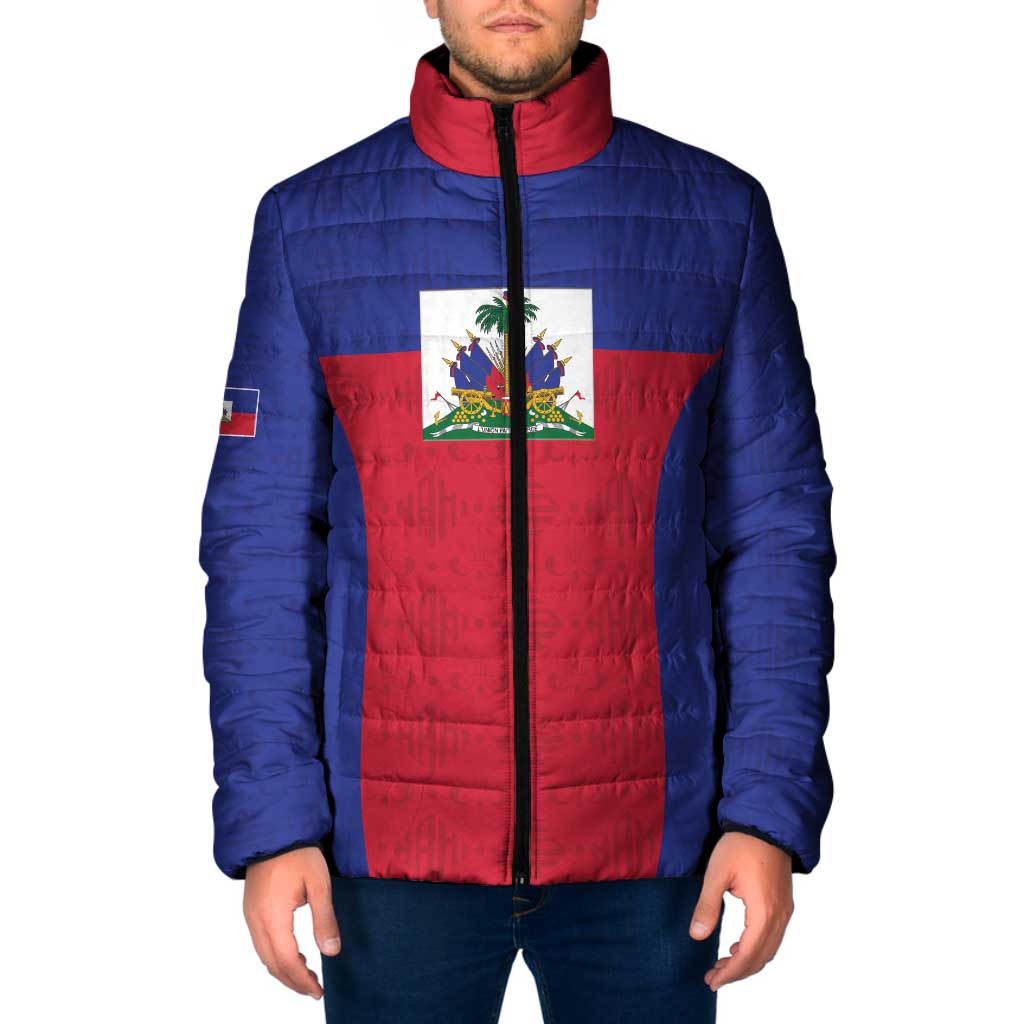 Custom Haiti Football Padded Jacket Les Grenadiers 2026 Back to the World Cup - Wonder Print Shop