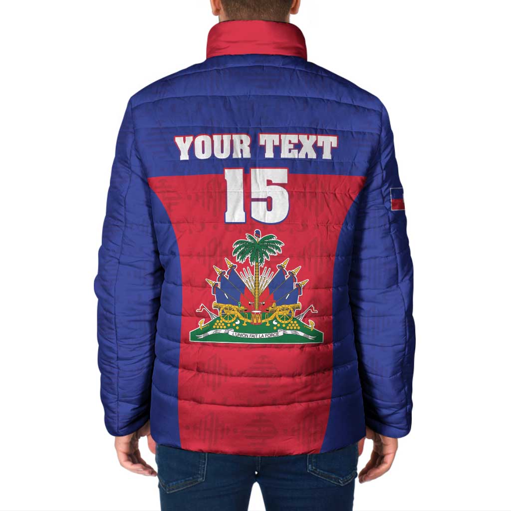 Custom Haiti Football Padded Jacket Les Grenadiers 2026 Back to the World Cup - Wonder Print Shop