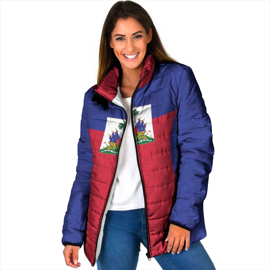Custom Haiti Football Padded Jacket Les Grenadiers 2026 Back to the World Cup - Wonder Print Shop