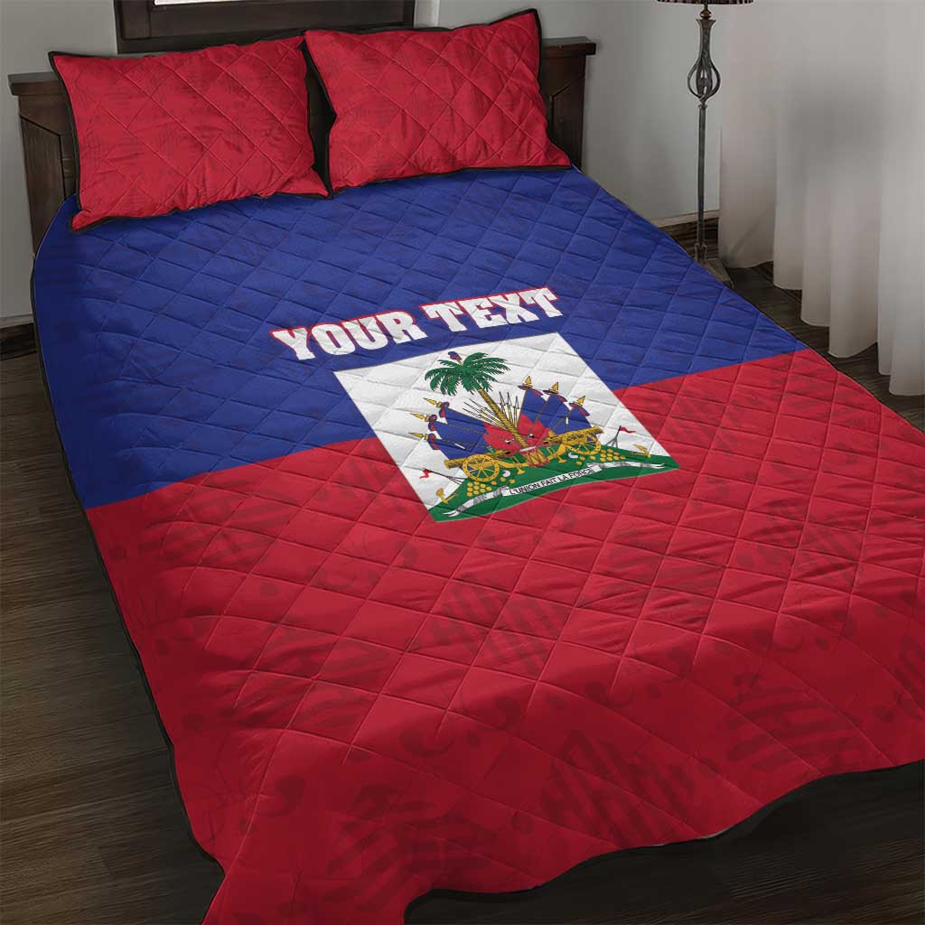 Custom Haiti Football Quilt Bed Set Les Grenadiers 2026 Back to the World Cup - Wonder Print Shop