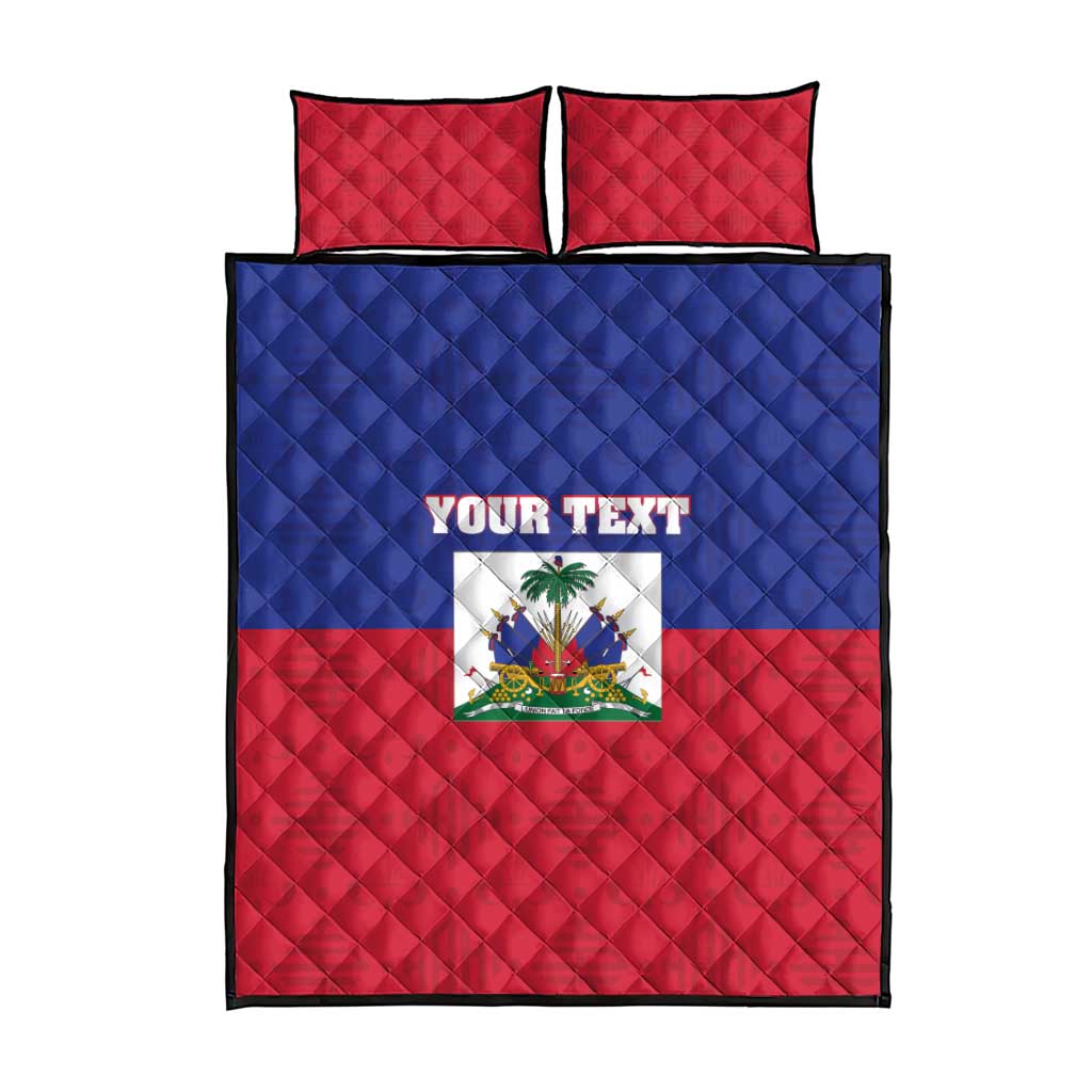 Custom Haiti Football Quilt Bed Set Les Grenadiers 2026 Back to the World Cup - Wonder Print Shop