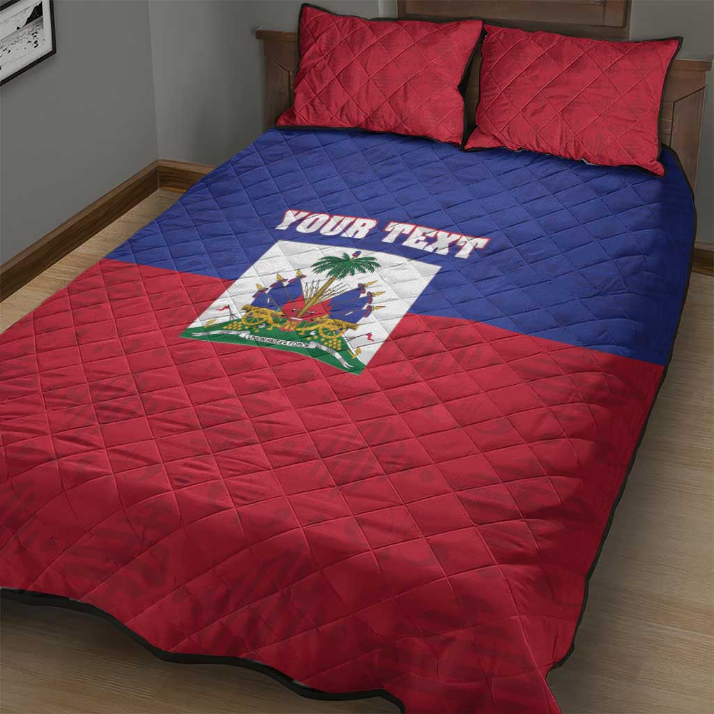 Custom Haiti Football Quilt Bed Set Les Grenadiers 2026 Back to the World Cup - Wonder Print Shop