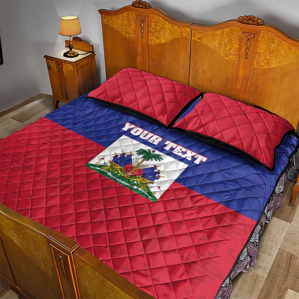 Custom Haiti Football Quilt Bed Set Les Grenadiers 2026 Back to the World Cup - Wonder Print Shop