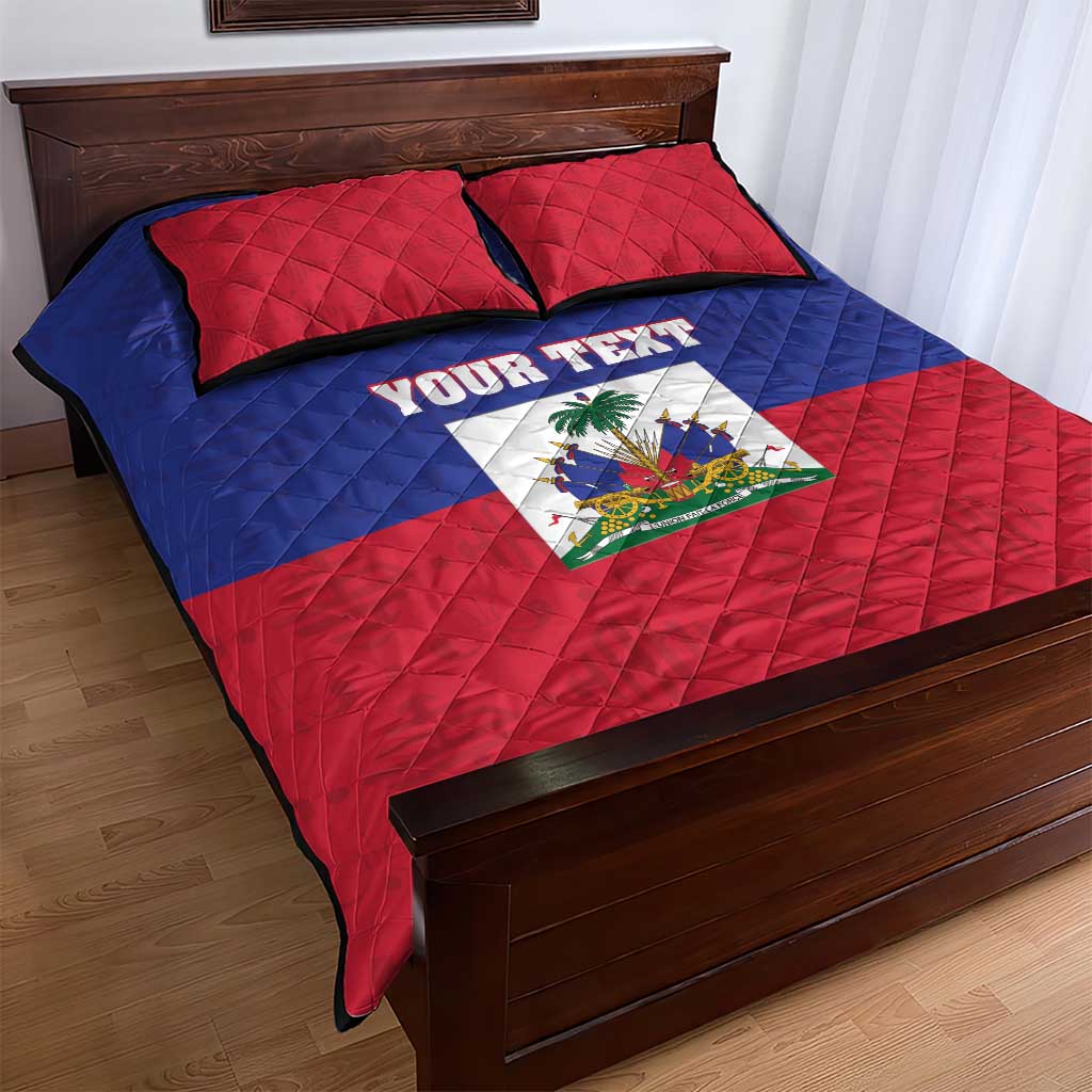Custom Haiti Football Quilt Bed Set Les Grenadiers 2026 Back to the World Cup - Wonder Print Shop