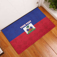 Custom Haiti Football Rubber Doormat Les Grenadiers 2026 Back to the World Cup - Wonder Print Shop