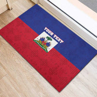 Custom Haiti Football Rubber Doormat Les Grenadiers 2026 Back to the World Cup - Wonder Print Shop