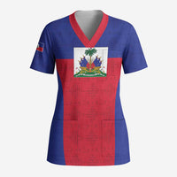 Custom Haiti Football Scrub Top Les Grenadiers 2026 Back to the World Cup - Wonder Print Shop
