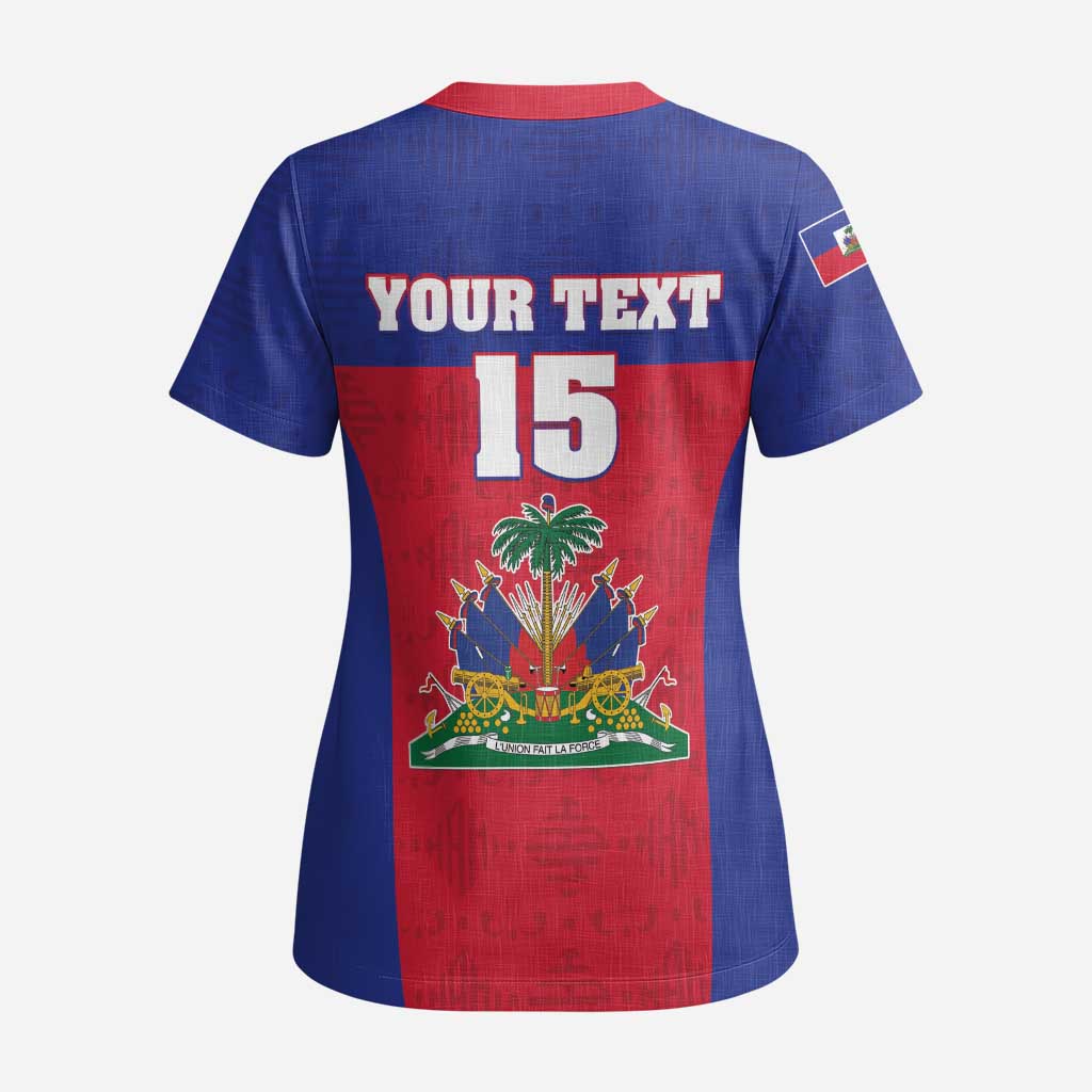 Custom Haiti Football Scrub Top Les Grenadiers 2026 Back to the World Cup - Wonder Print Shop