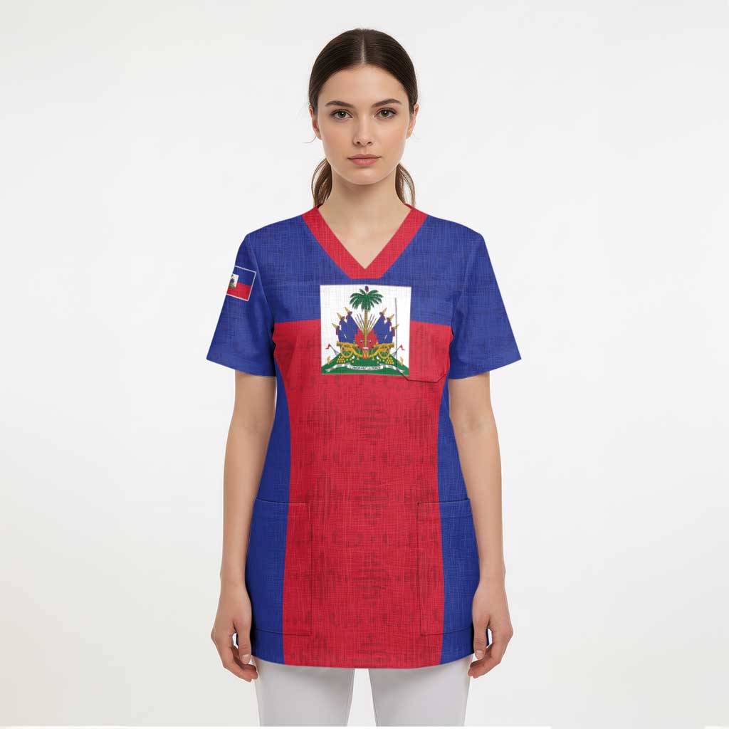 Custom Haiti Football Scrub Top Les Grenadiers 2026 Back to the World Cup - Wonder Print Shop