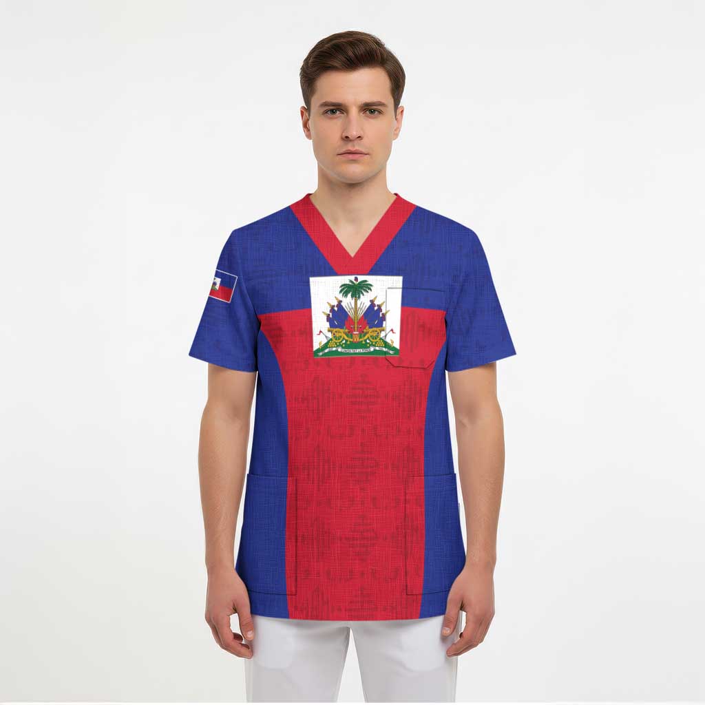 Custom Haiti Football Scrub Top Les Grenadiers 2026 Back to the World Cup - Wonder Print Shop