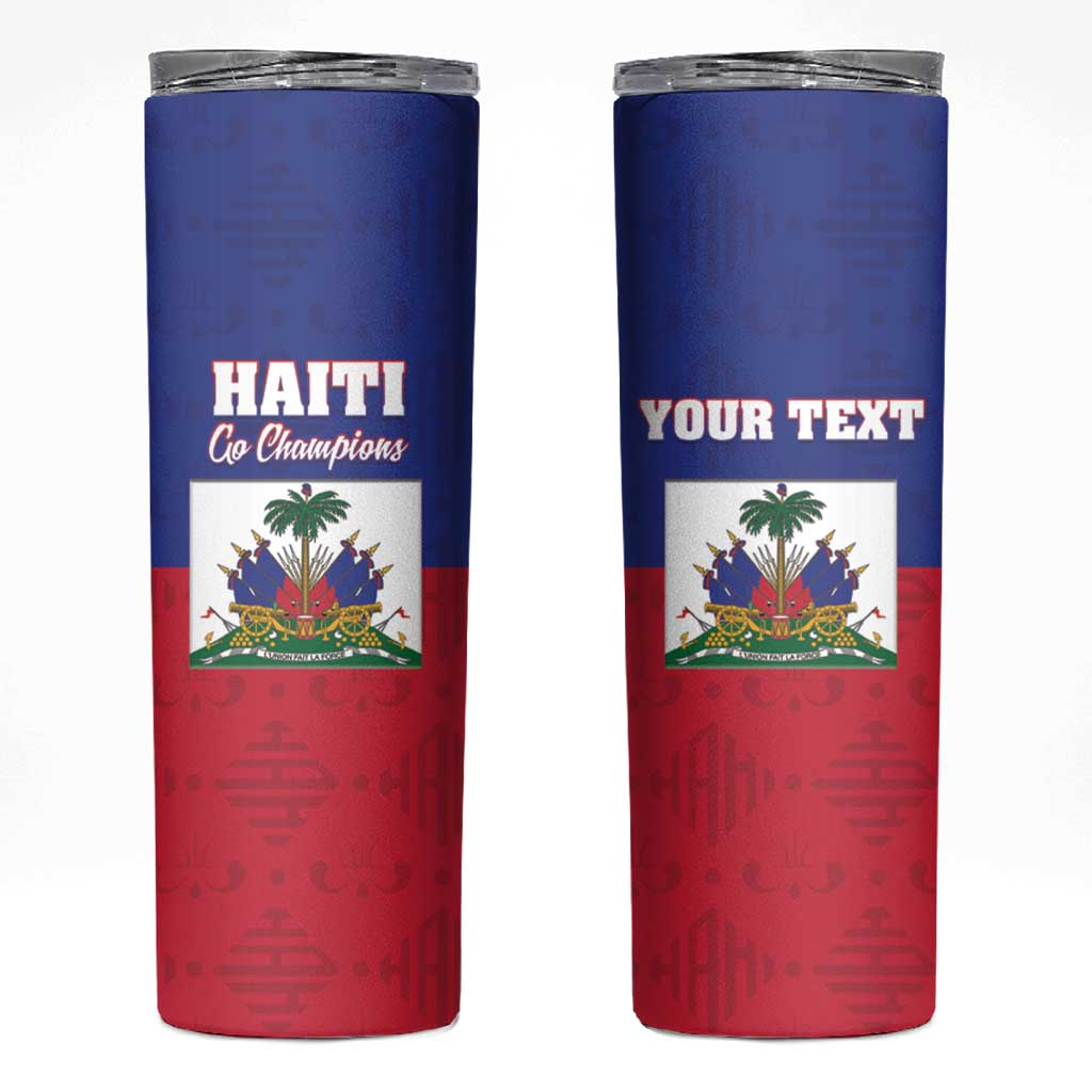 Custom Haiti Football Skinny Tumbler Les Grenadiers 2026 Back to the World Cup - Wonder Print Shop